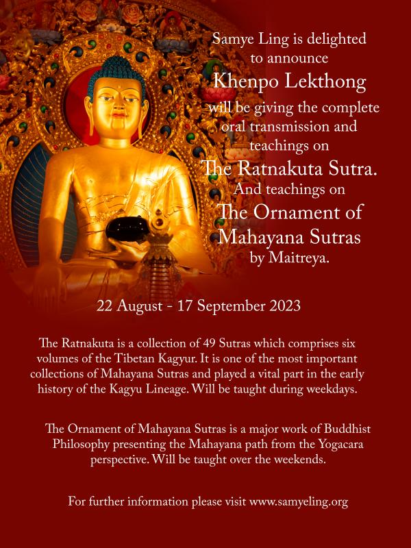 Khenpo Lekthong course poster